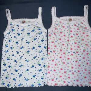 2pk Flower Print Tank Tops